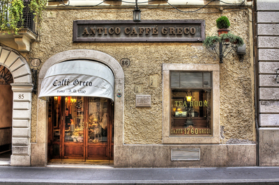 Antico Caffè Greco, de oudste koffiebar van Rome, Italië