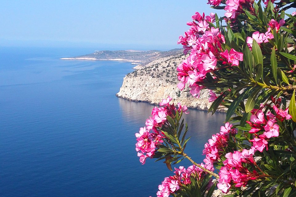 Het eiland Thassos in Griekenland