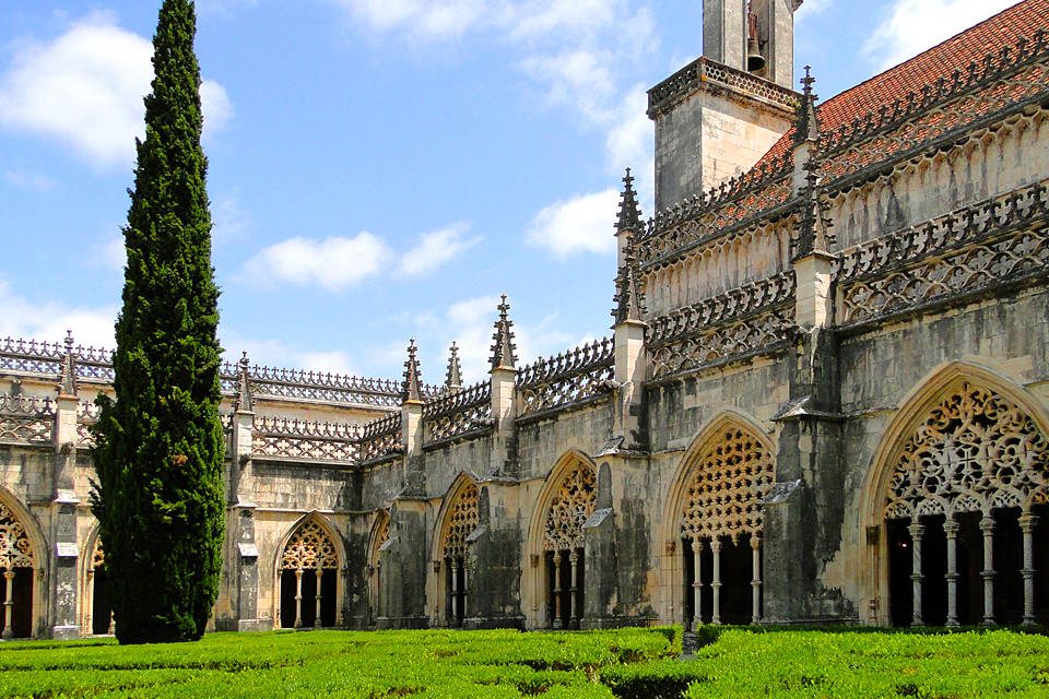 Het niet voltooide 14e-eeuwse klooster van Batalha, Portugal