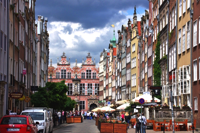 De binnenstad van Gdansk, Polen