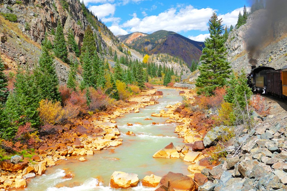 Historische stoomtrein Durango, Amerika