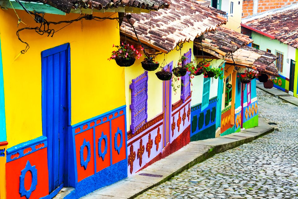 Koloniale wijk Candelaria in Bogotá, Colombia