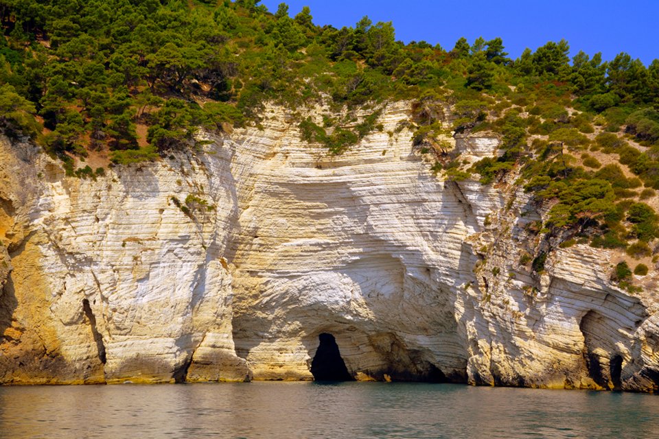 Kuststrook Gardano in Apulië, Italië