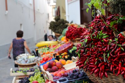 Markt in Apulië, Italië Markt in Apulië, Italië