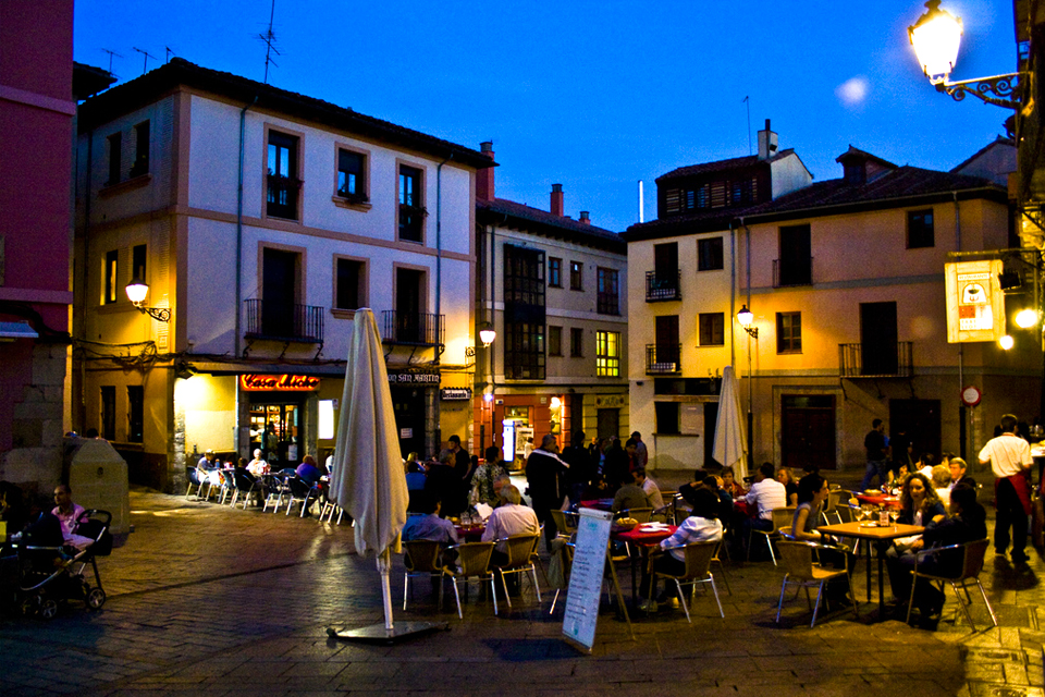 Barrio romantico in León, Spanje