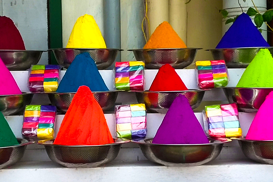 Verfstoffen in Cochin India