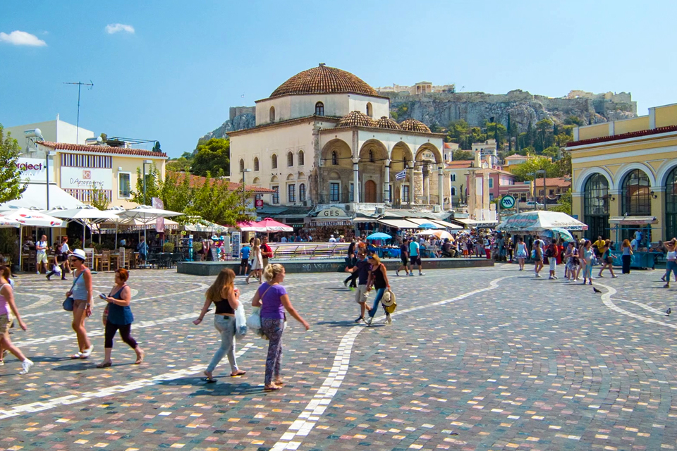 Monastiraki-plein in Athene