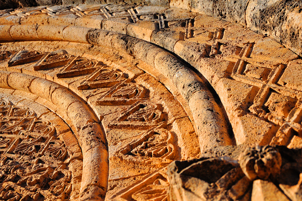 Detail van de San Francesco in Gerace in Calabrië, Italië
