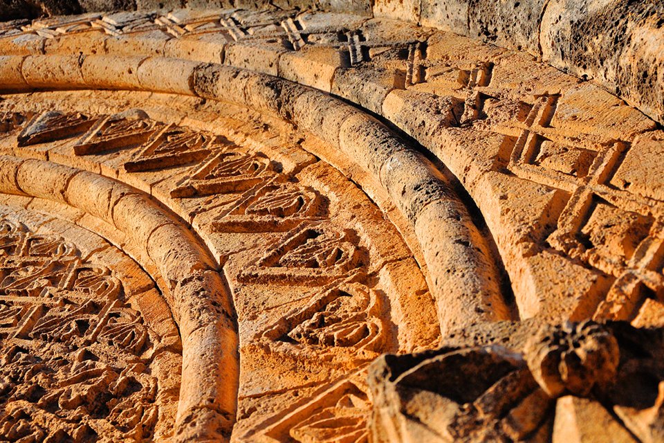 Detail van de San Francesco in Gerace in Calabrië, Italië