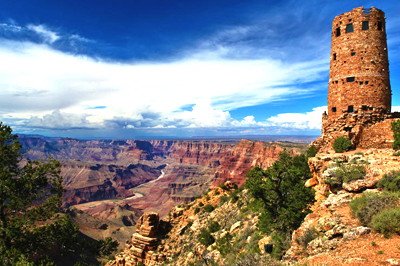 Desert View Watch over de Grand Canyon, Amerika