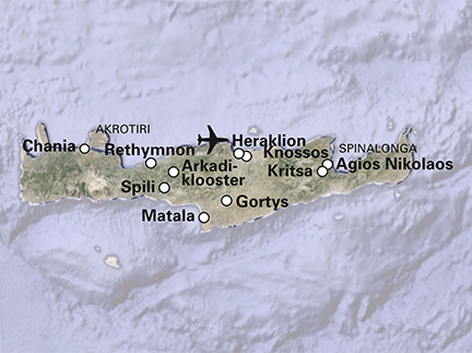 Routekaart Winter op Kreta