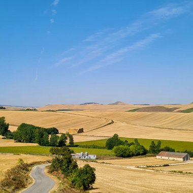 Landschap en dorpen in Navarra Landschap en dorpen in Navarra