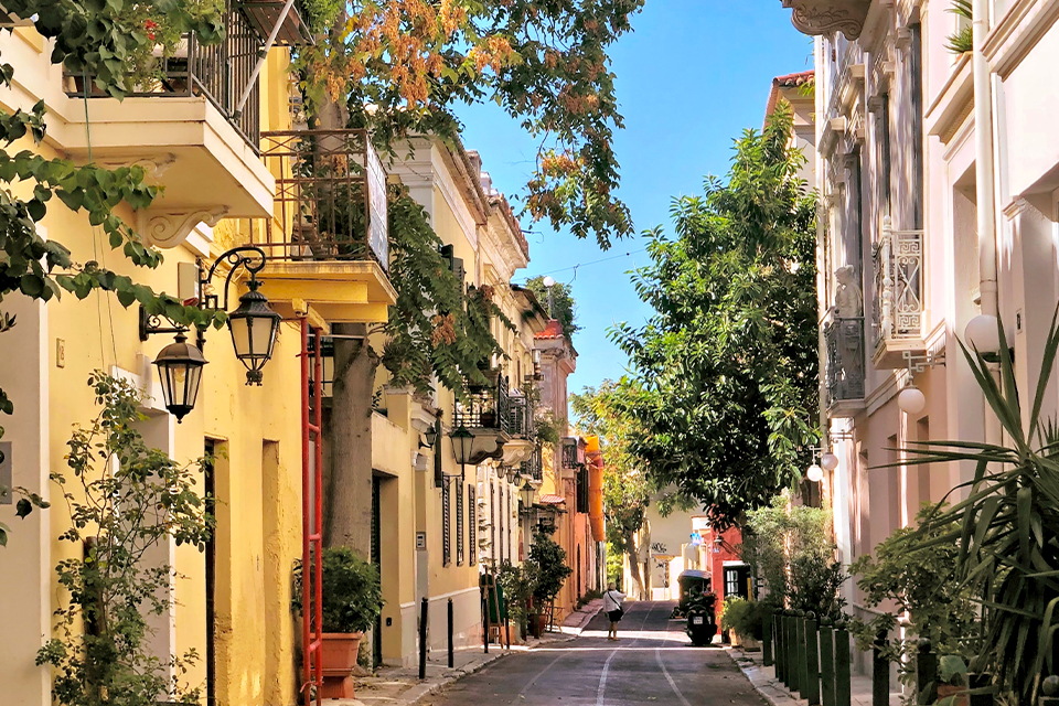 Plaka in Athene, Griekenland