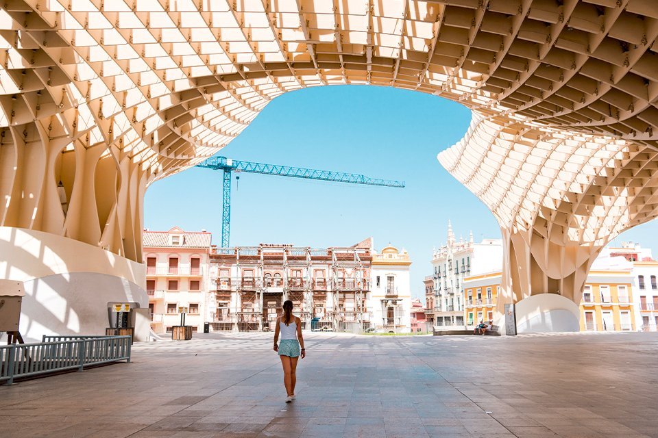 Metropol Parasol in Sevilla, Andalusië, Spanje
