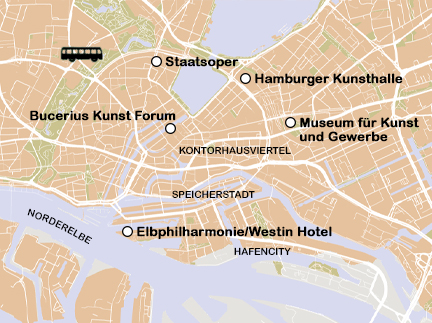 Routekaart Kerst, kunst en muziek in Hamburg