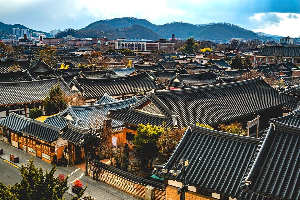 Hanok-dorp Jeonju Zuid-Korea