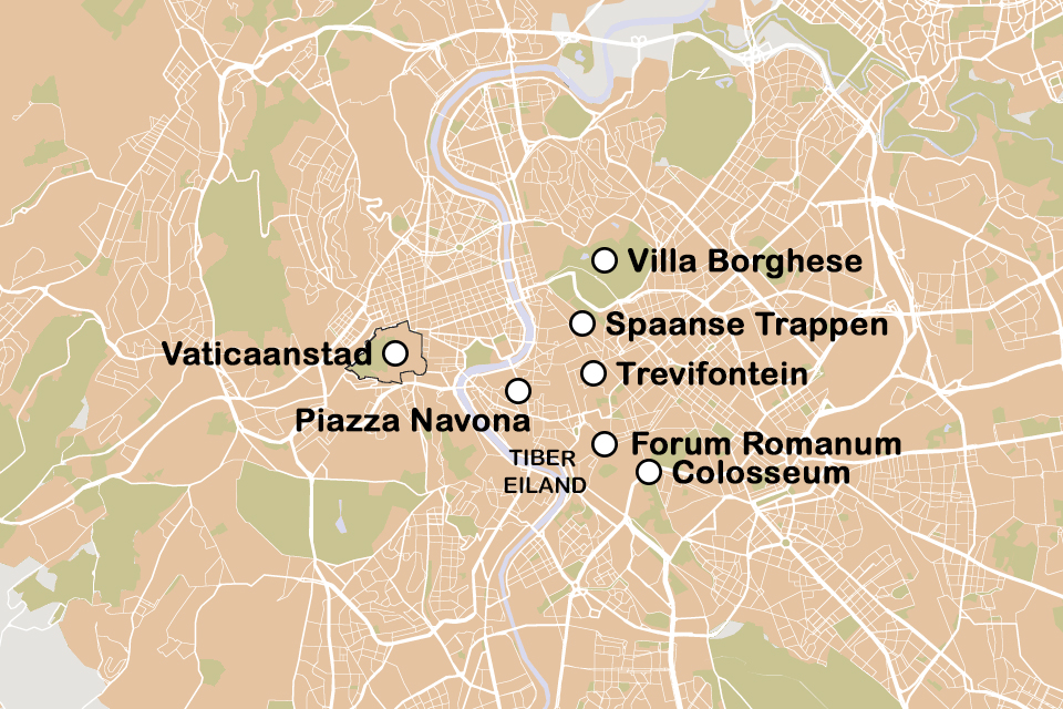 Routekaart Rome