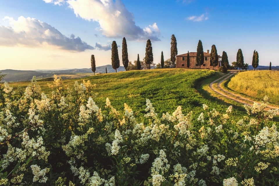Landschap van Toscane, Italië