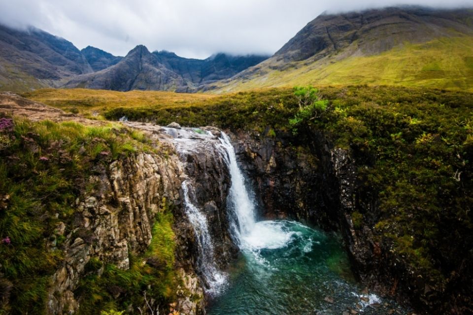 The Fairy Pools op Skye Schotland Groot-Brittannië