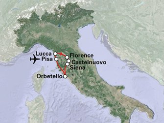 Routekaart Toscane Routekaart Toscane