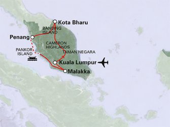 Routekaart West-Maleisië Routekaart West-Maleisië