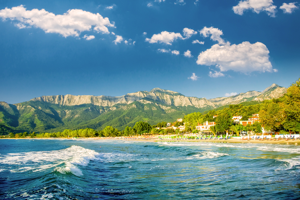 Het eiland Thassos in Griekenland