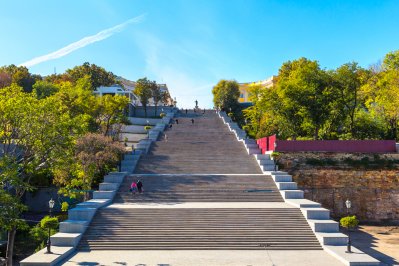 Potemkin trappen in Odessa, Oekraïne Potemkin trappen in Odessa, Oekraïne