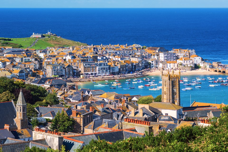 Het kunstenaarsdorpje St Ives, Groot-Brittannië