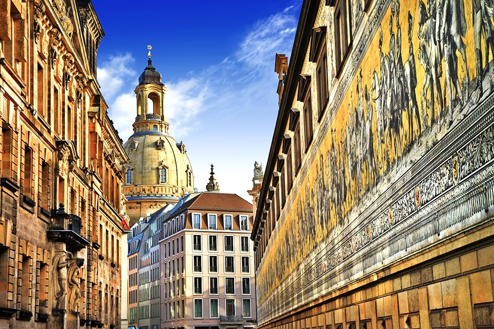 Langer Gang in Dresden, Duitsland