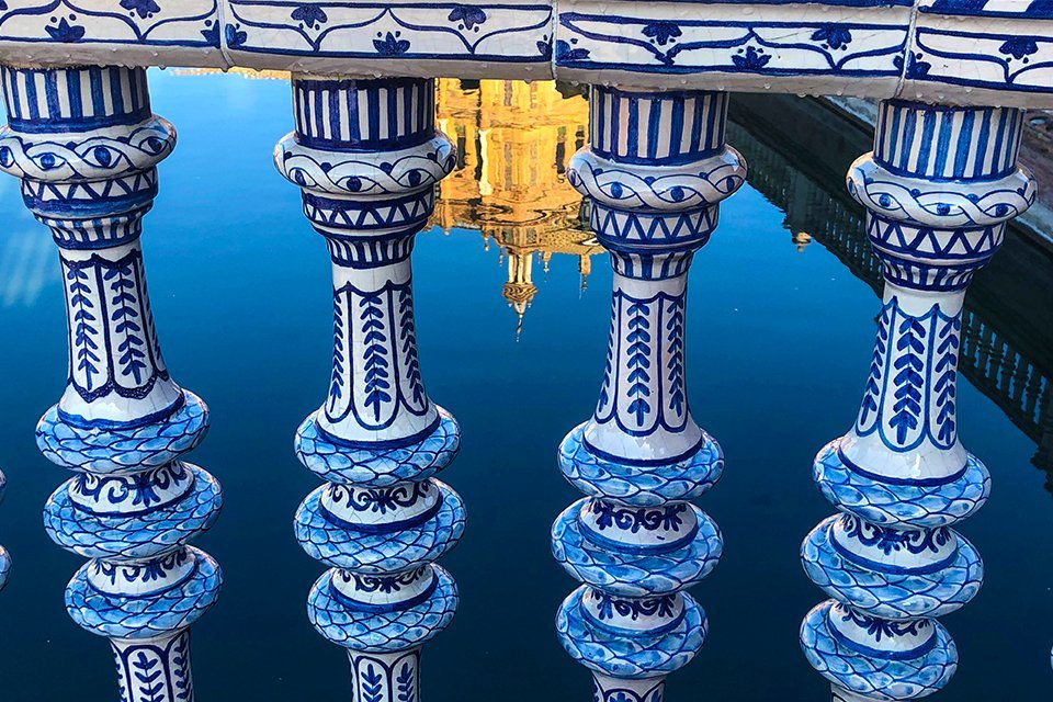 Plaza de España in Sevilla, Foto mevrouw Sanders