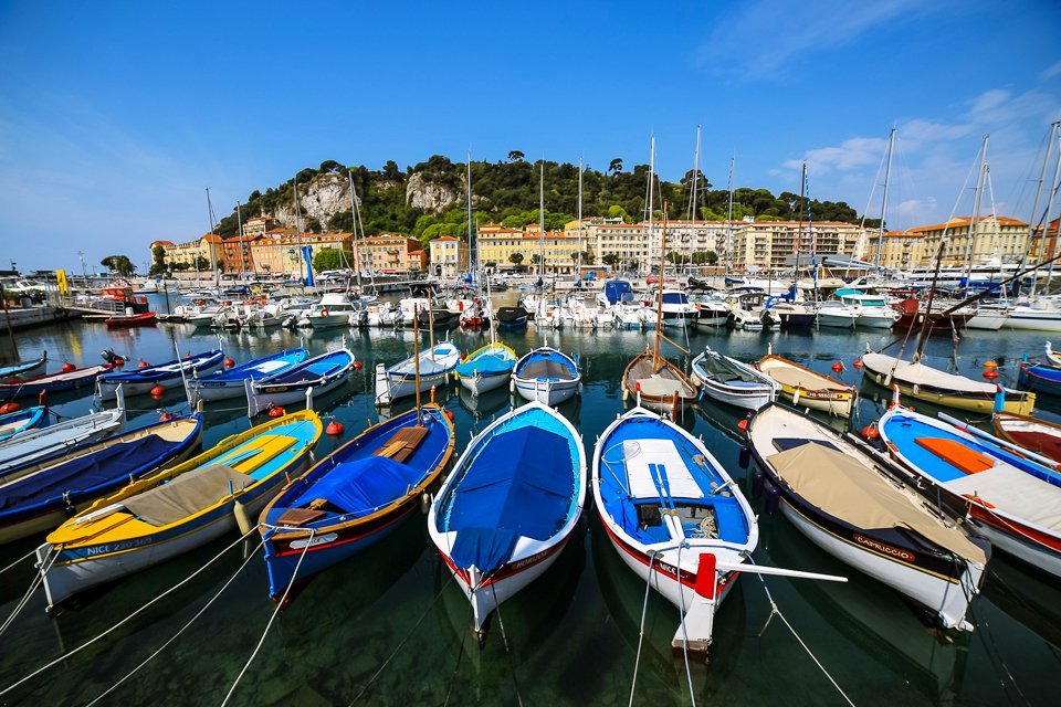 De oude haven van Nice, Frankrijk