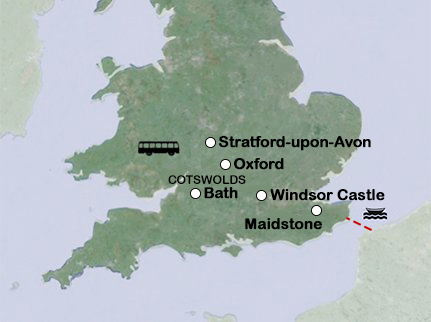 Routekaart Christmas at Shakespeare's