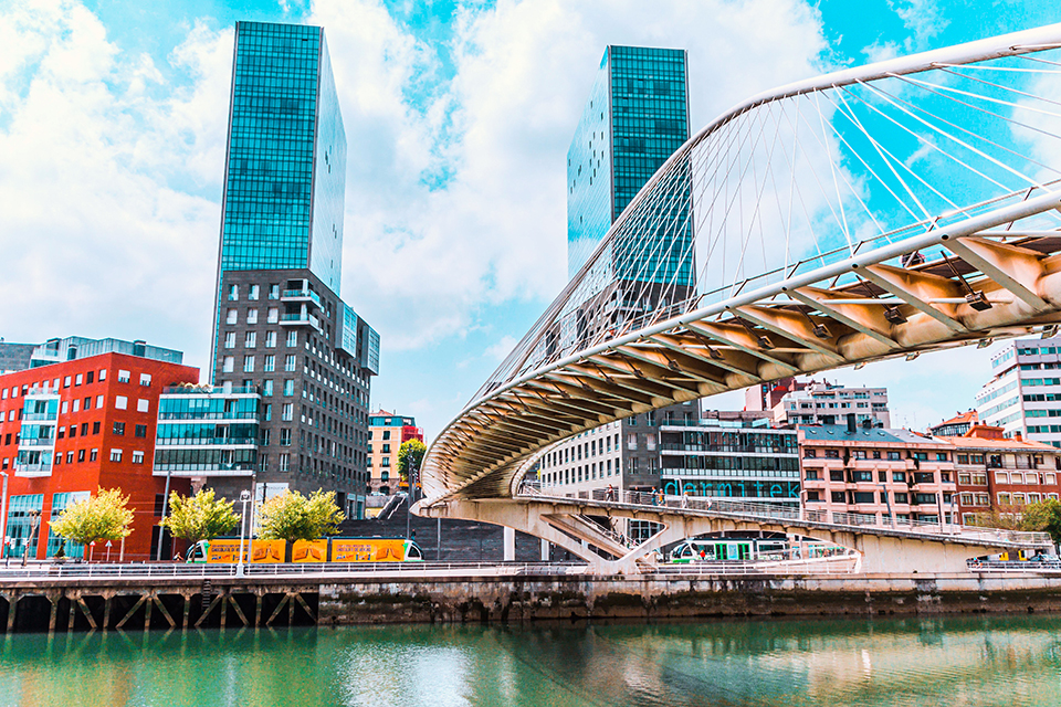 Zubizuri brug, Bilbao 