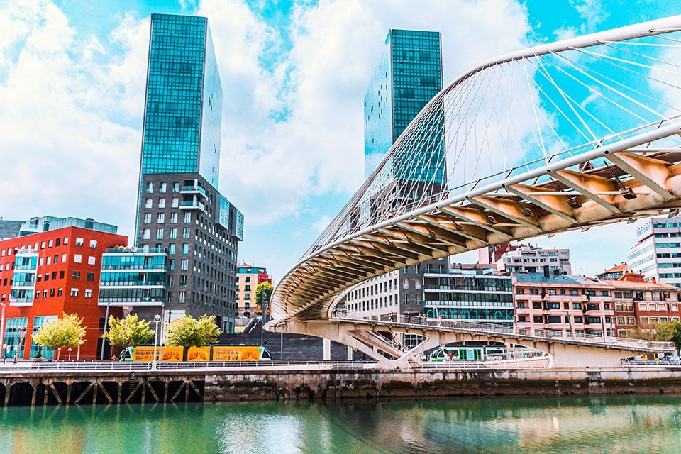 Zubizuri brug, Bilbao 