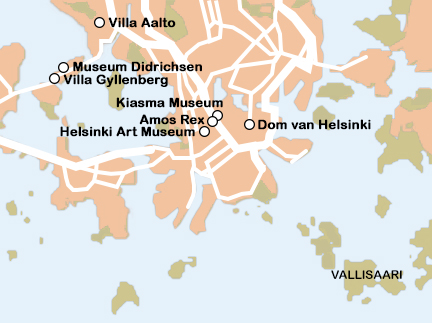 Routekaart Moderne kunst en architectuur in Helsinki