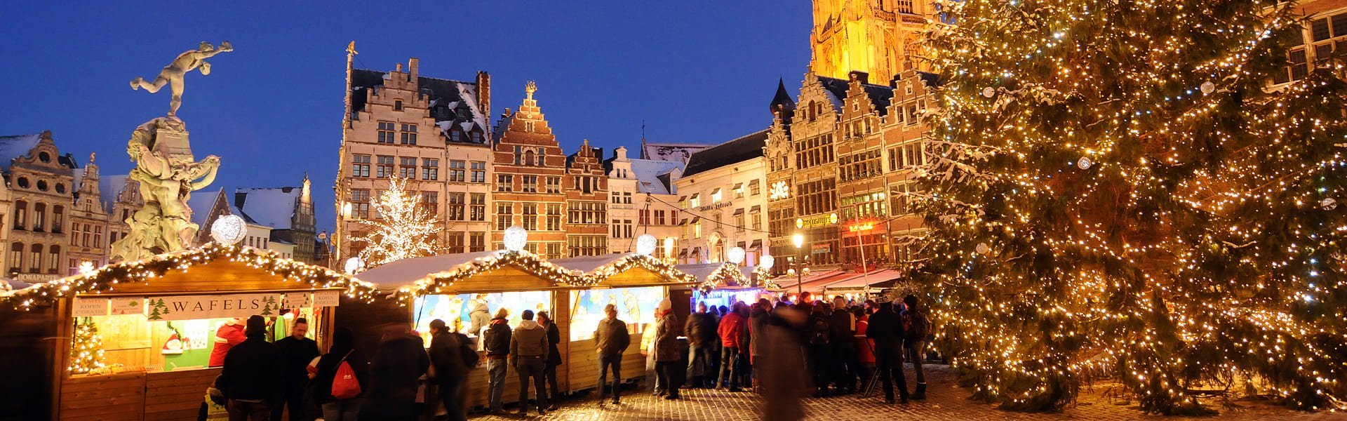 Kerstmarkt in Antwerpen, België