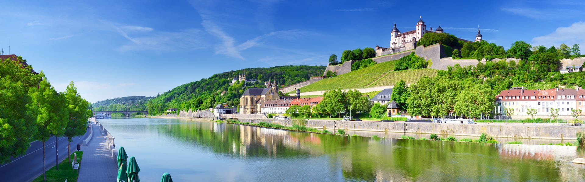 Uitzicht op Würzburg, Duitsland