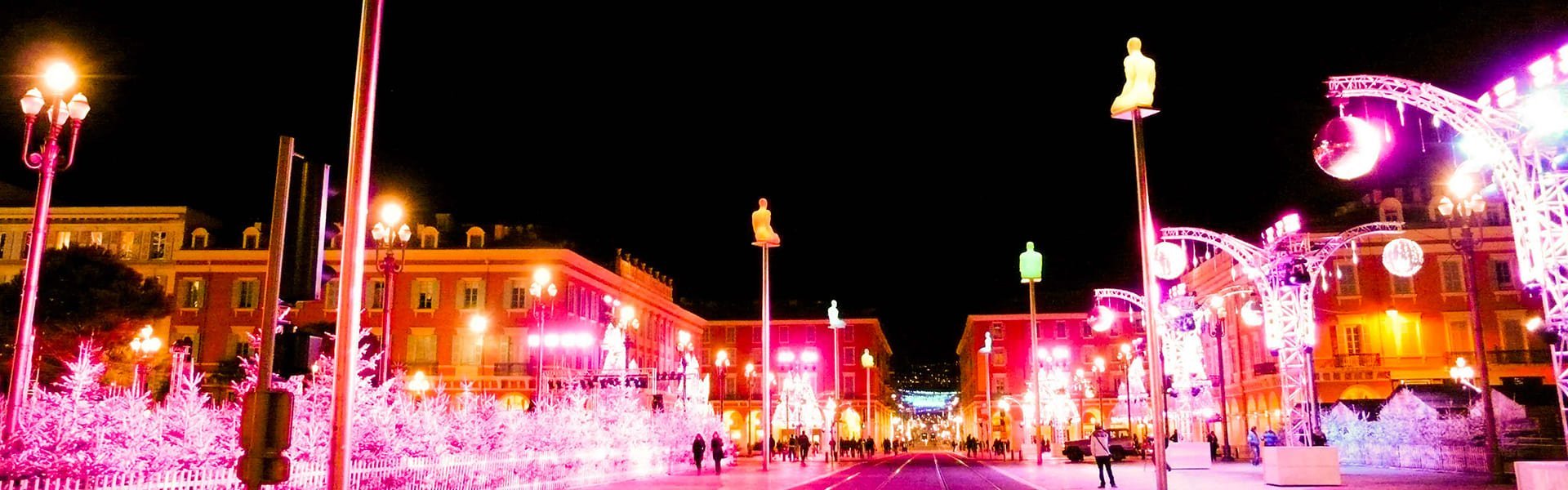 Place Masséna in Nice met kerst, Frankrijk