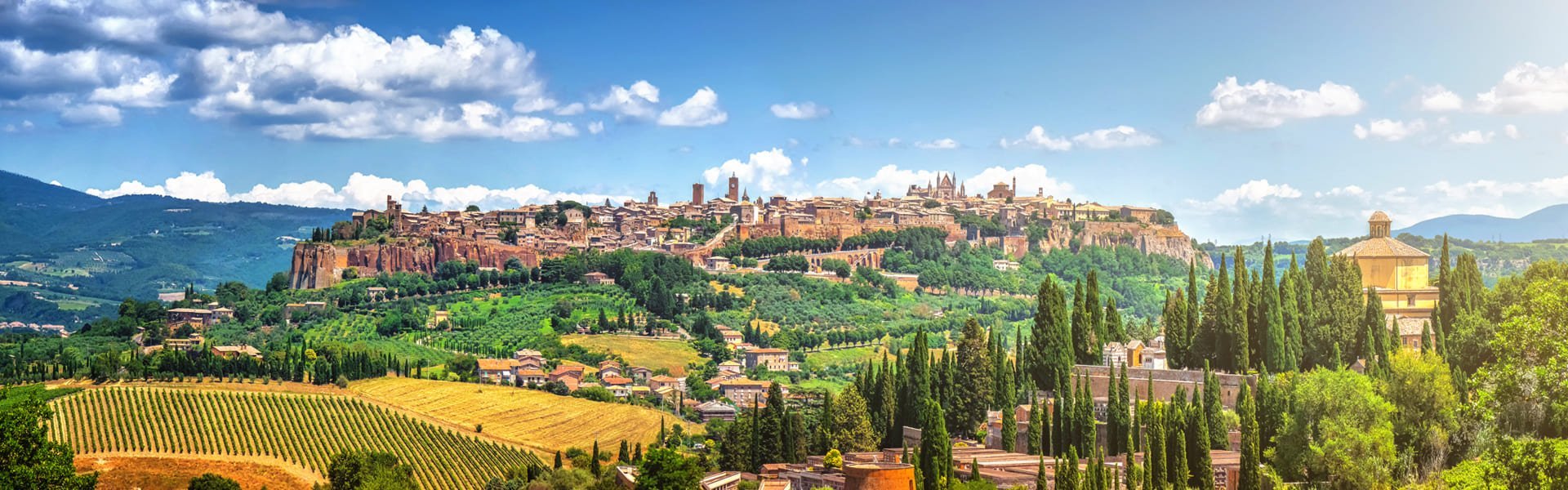 Zicht op Orvieto, Italië