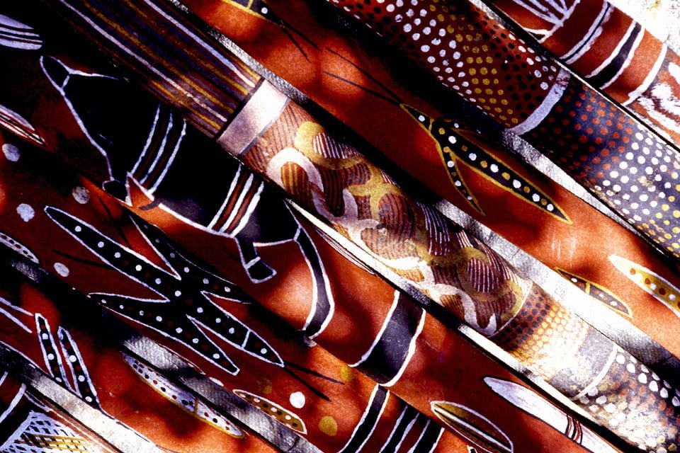 Details van didgeridoos, Australië