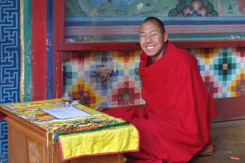 Monnik in Mongar, Bhutan
