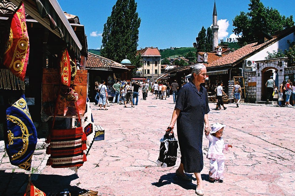 Markt in Sarajevo, Bosnië-Herzegovina