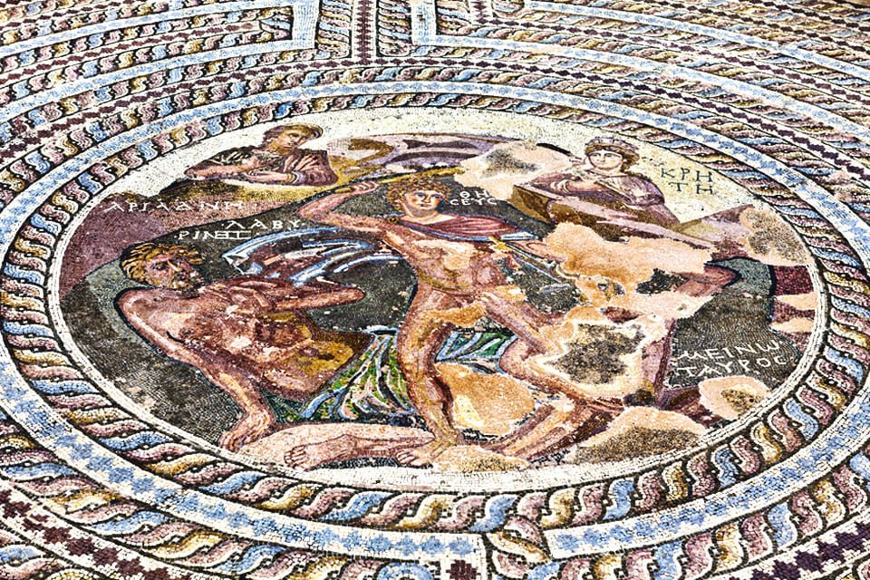 Romeinse mozaiëken in Pafos op Cyprus