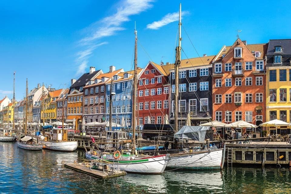 Nyhavn in Kopenhagen, Denemarken