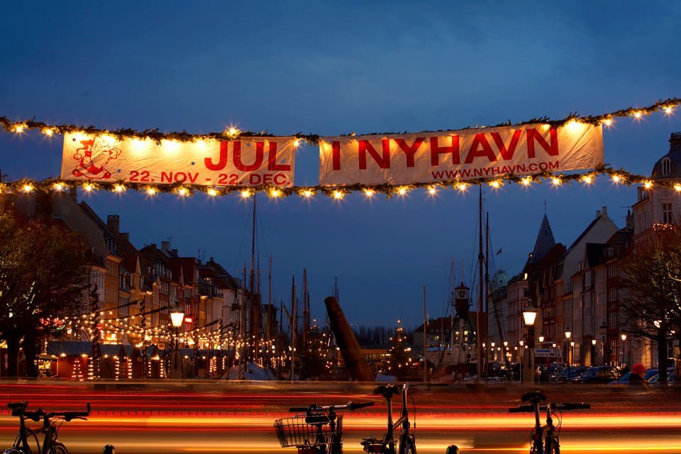 Nyhavn tijdens kerst, Denemarken