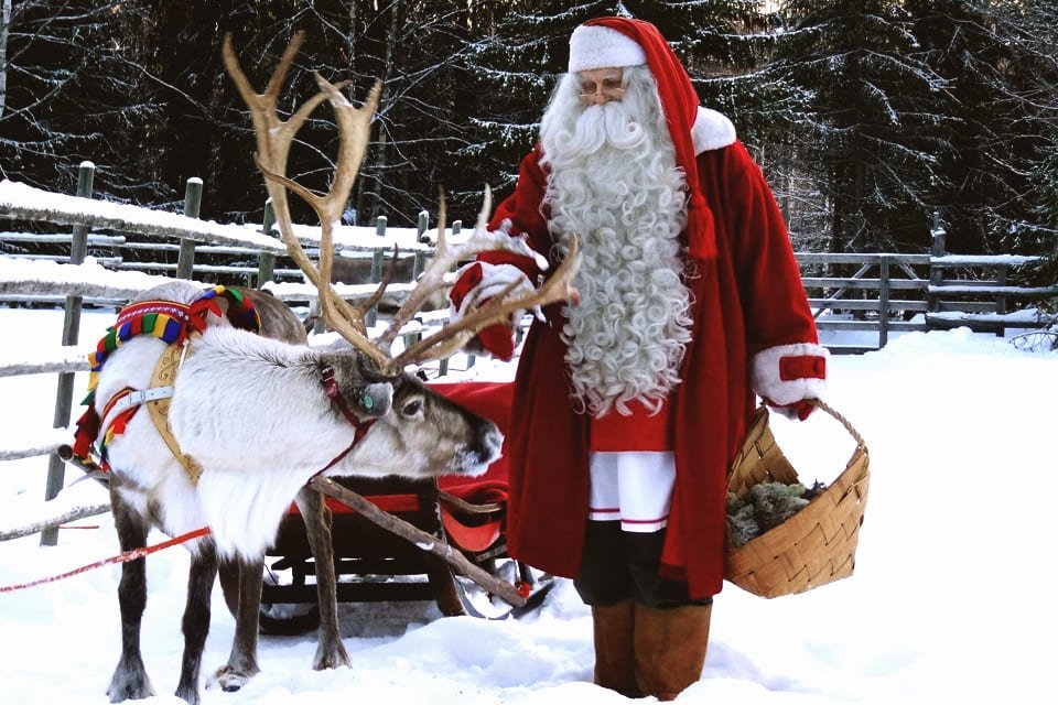 Kerstman in Rovaniemi, Finland
