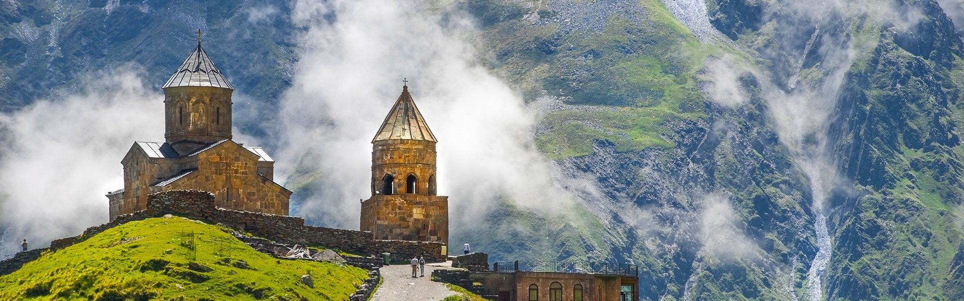 Drievuldigheidskerk van Gergeti in Gergeti, Georgië