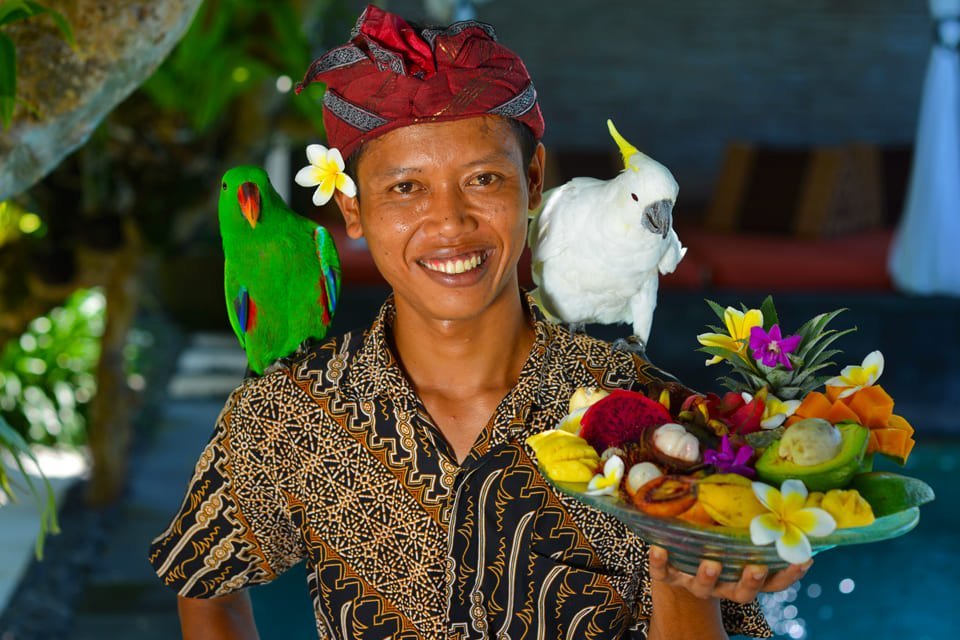 De hartelijke bevolking op Bali, Indonesië
