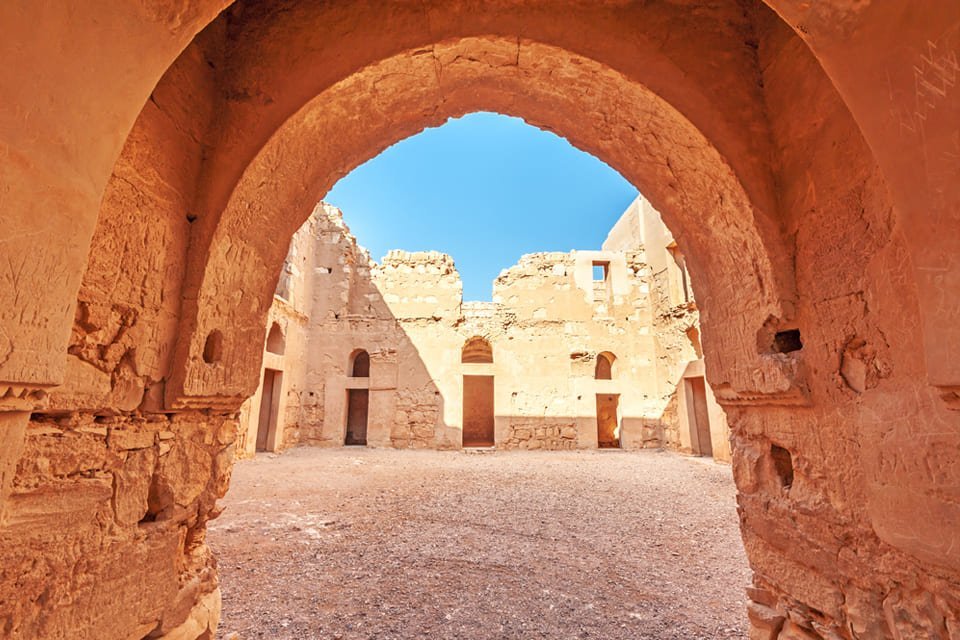 Woestijnkasteel Qasr al-Kharanah in Jordanië