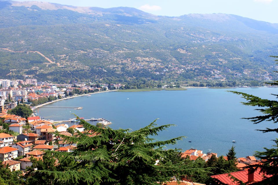 Ohrid aan het gelijknamige meer, Noord-Macedonië